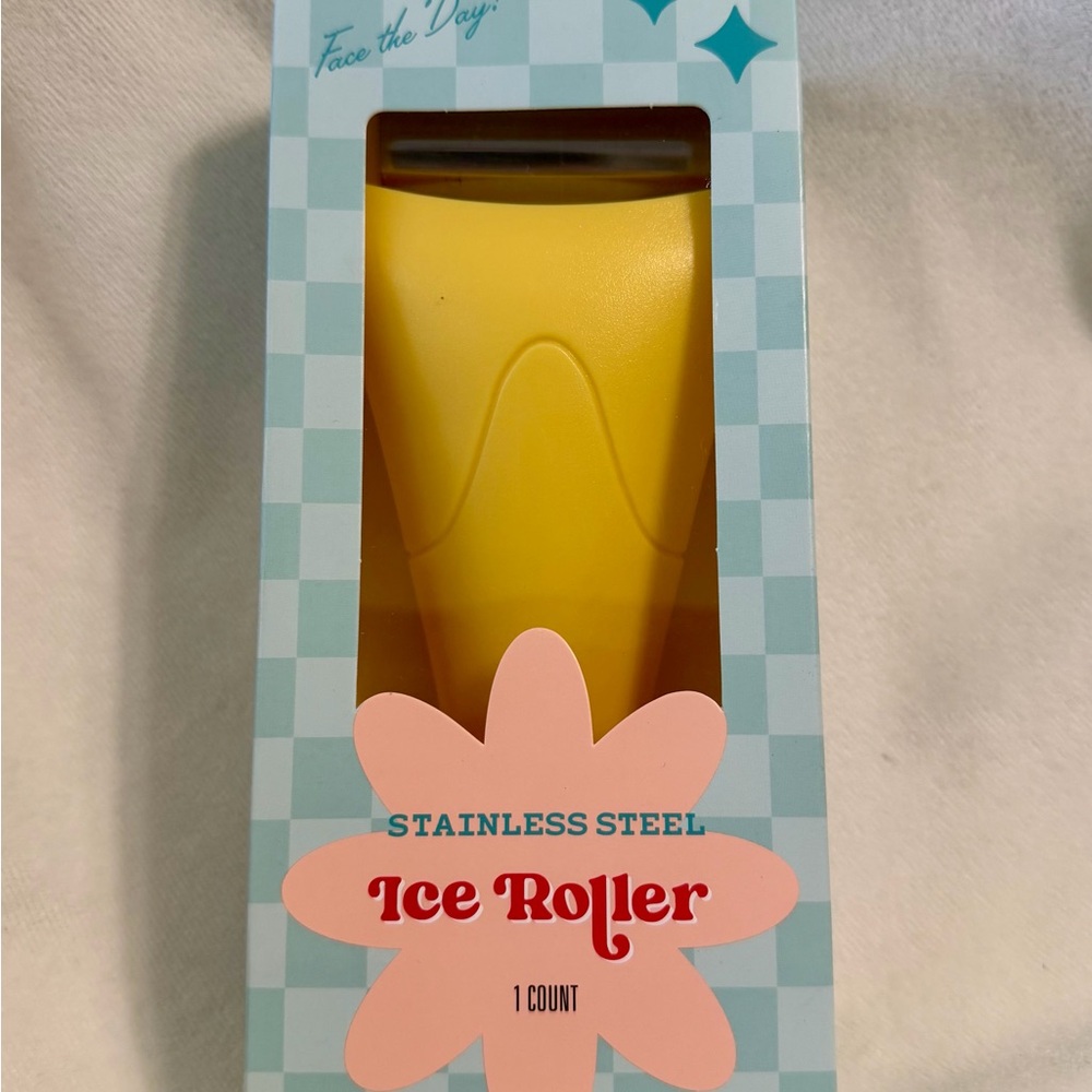 Ice Roller- Stainless Steel w/Yellow Handle